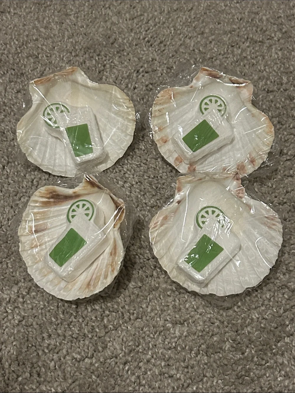 Sea shells with bath bombs
